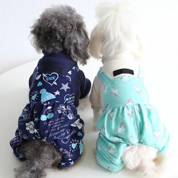 Móda Psa Oblečenie v Zime Teplé Pet Jumpsuit Remienky pre Malé a Stredné Psy Pet Chihuahua Pug Štyri-Legged Kombinézu Oblečenie