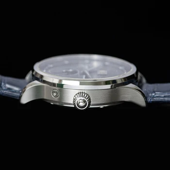 Sugess Moonphase Luxusné náramkové hodinky 316L StainlessSteel Prípade Seagull ST2528 Pohyb Drahokam Hviezdy Dial pánske Náramkové Hodinky Darček 0