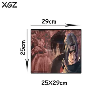 XGZ Vlastné Extra Veľké Podložku pod Myš, Čierna Zámok Okraji Cartoon Sasuke Office Počítač, písací Stôl Mat Gumový Prúžok Non-slip Xxl