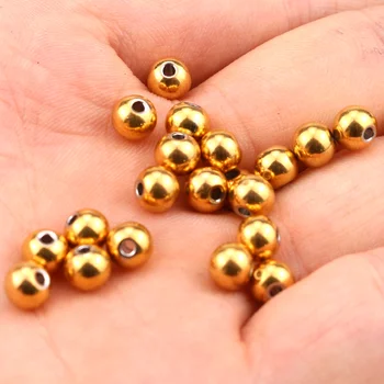 100ks/množstvo 3 4 5 6 mm 8 mm z Nehrdzavejúcej Ocele, Gold Steel Tón Kolo Dištančné Perličiek with1.5/2 mm Otvor pre DIY Korálky pre Šperky Robiť