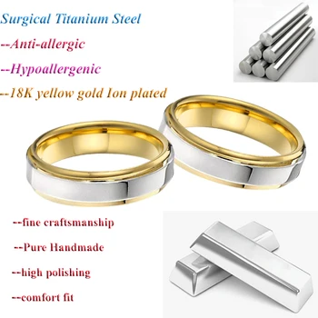 Plný USA veľkosti 5 až 15 titánu šperky pár snubné prstene pre mužov a ženy Aliancie, LÁSKY, manželstva prst prsteň