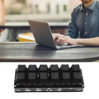 Black 12-klávesnica Mini klávesnice kopírovať a vložiť vlastné tlačidlá skratiek mini heslo SayoDevice mechanické klávesnice One-key S0F7