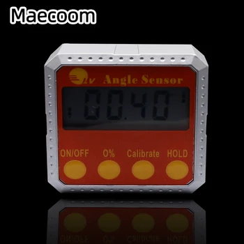 Maecoom 3D Tlačiarne Nástroj 360 stupeň Digitálne Inclinometer Uhlomeru Elektronické Úrovni Poľa Uhol Finder Opatrenie Pre BLV Mgn Kocka