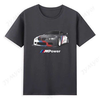 Luxusné BMW Tričko Značky Milovníkov Automobilov Top M Power Séria White Módne Rušeň Typu Auta T Shirt pre Mužov