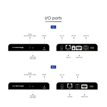 LKV383Pro V4.0 HDMI extender TCP/IP HDMI extender cez Router, Switch jeden mnohých HDMI extender s Slučky HDMI&IR ovládanie