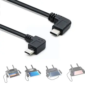 Micro USB Typu C Micro USB3.1 Dátový Kábel 90 Stupeň 1 metrov Právo Kábel OTG Kábel, Čierna Uhol Kábel Mužov a Žien