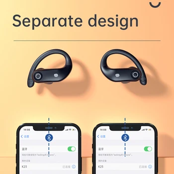 YC K23 potlačenie Šumu Slúchadlá Bluetooth 5.0 Slúchadlá TWS Športové Pravda Bezdrôtové Slúchadlá S Mikrofónom Earhook pre Sony Xiao 4