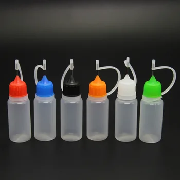 2 ks Ihiel Tip Fľaša 10 ml Resuable Stlačiteľný Plastové Fľaše na Papier Quilling DIY Scrapbooking Papier Plavidlá Nástroj 0