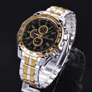 ORLANDO Značky Hodinky Luxusné Zlaté Hodinky Mužov Nehrdzavejúcej Ocele, Quartz náramkové hodinky Mužov horloge muž relogio masculino reloj hombre 2