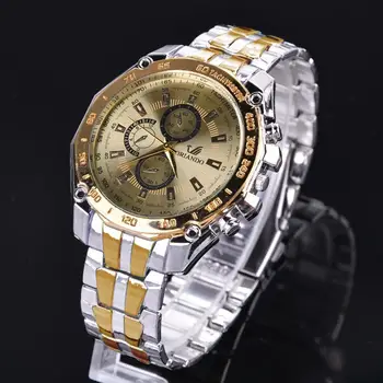 ORLANDO Značky Hodinky Luxusné Zlaté Hodinky Mužov Nehrdzavejúcej Ocele, Quartz náramkové hodinky Mužov horloge muž relogio masculino reloj hombre 4