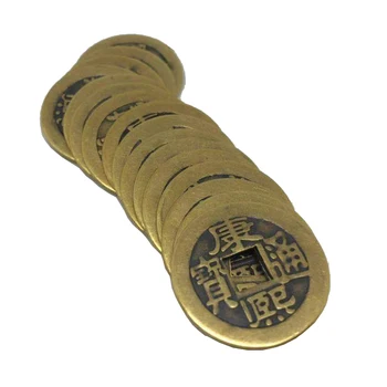 1-10pcs/veľa 23 mm Čínske Feng Shui Šťastie-Ťing/Staroveké Mince stanovené Vzdelávacie Desať cisárov Starožitné Šťastie, Peniaze Kang Xi 0