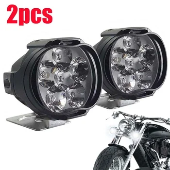 2 ks 6 LED Pomocný Reflektor pre Motocykel Lampy, Reflektory Vozidla 6LED Pomocný Reflektor Jas Elektrické Auto Svetlá